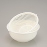 Inomata / Набор 2 предмета (миска + дуршлаг) 650мл БЕЛЫЕ (100491)