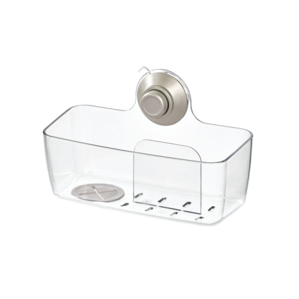 InterDesign / Держатель Ariel для губок, щеток на присоске с разделителем 19х9х12см (101322)