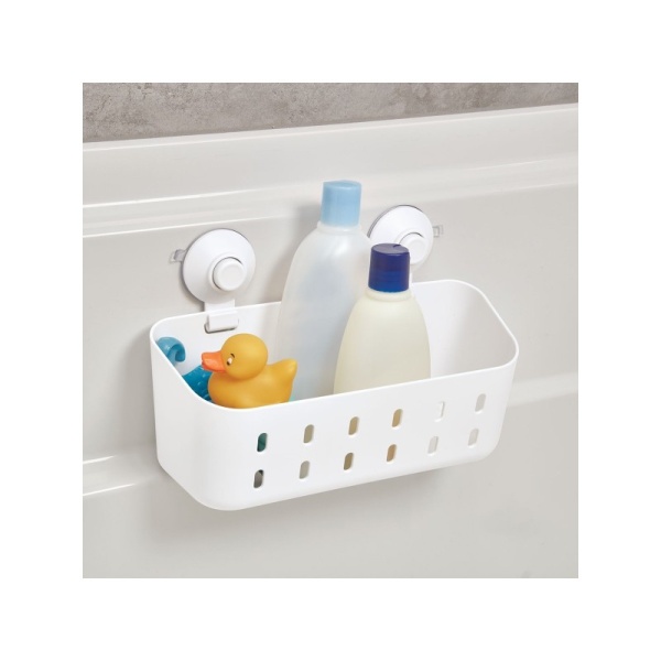 InterDesign / Полка Cade Rectangle для душа на присосках пластиковая 30,1х12х19,7см (101201)