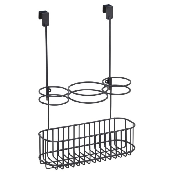 InterDesign / Органайзер Classico навесной для фена, аксессуаров для сушки и укладки волос черный (101286)