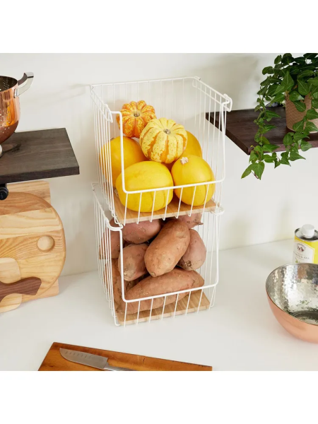 Корзина Wire & Paulownia Wood 30.5х30.5см (101565)