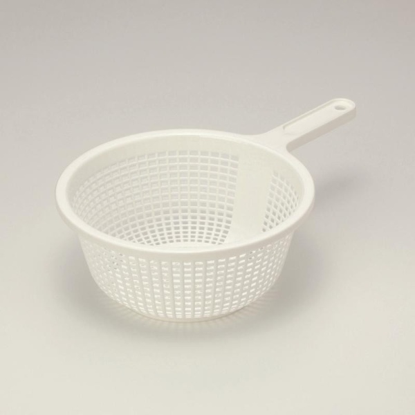 Inomata / Дуршлаг Д19см с ручкой БЕЛЫЙ (100314)