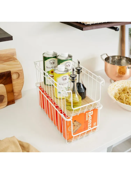 Корзина Wire & Paulownia Wood 40.6х20.3х15.2см (101611)