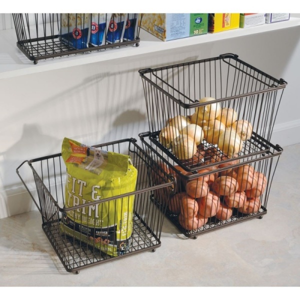 InterDesign / Большая корзина для хранения York Lyra Бронза (100698)