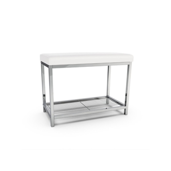 BETTER LIVING / Банкетка-обувница MODERNA белая экокожа (101196)