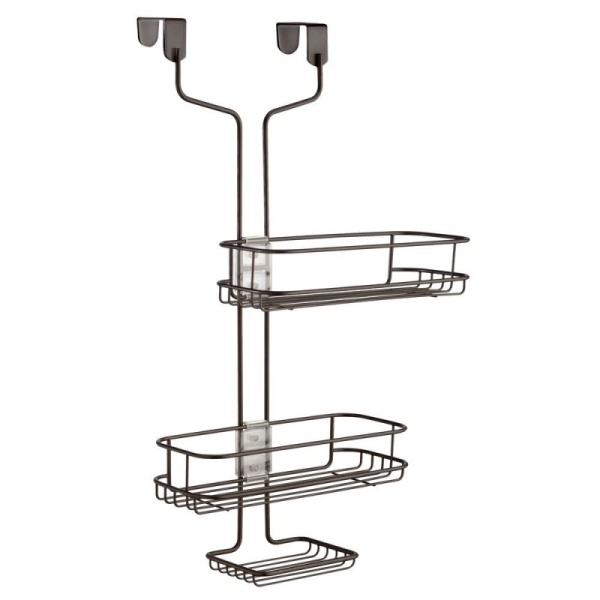 InterDesign / Полка для душевой кабинылиния тройная бронза 26.5х16х54 см (100156)