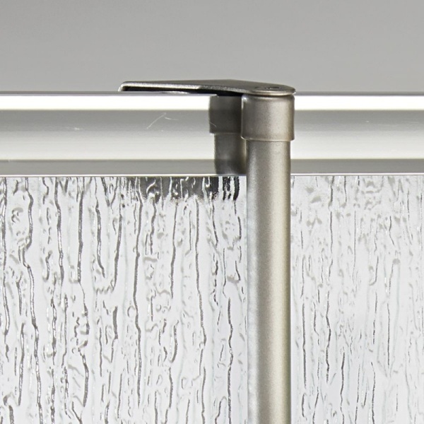 InterDesign / Полка форма для душевой кабины двойная хром сатин 30х16х60 см (100163)