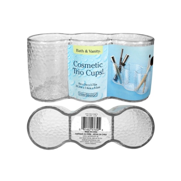 InterDesign / Тройной стакан-органайзер для косметики Rain (100670)