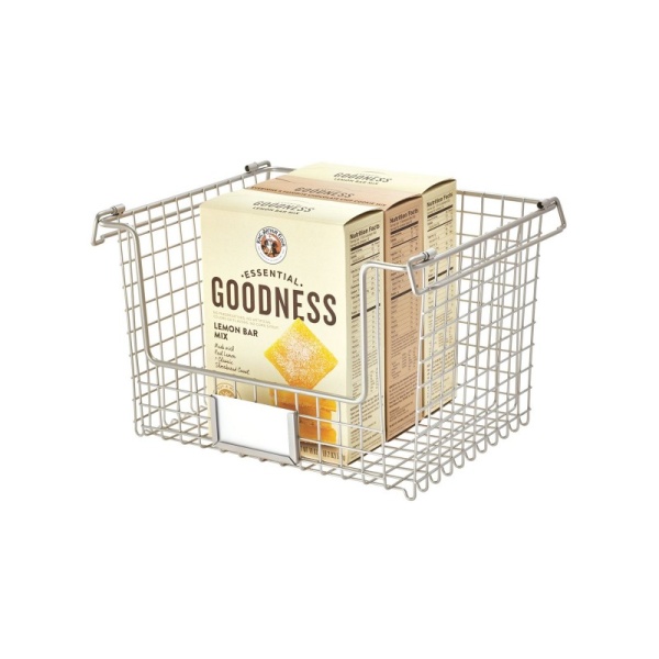 InterDesign / Корзина для хранения Classico с боковыми ручками 30.4х25.4 см стальная (100851)