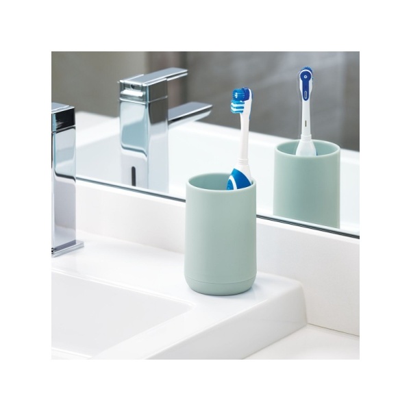 InterDesign / Стакан для ванных принадлежностей Soft Aqua 3 отделения пластик морская волна (100816)