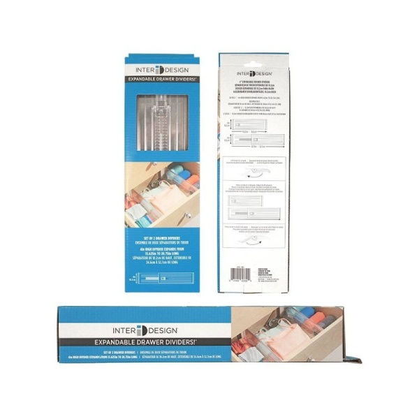 InterDesign / Набор и двух раздвижных разделителей для ящиков (100790)