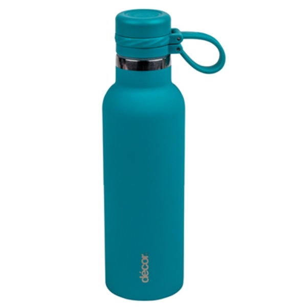 DECOR / Бутылка HYDRO для холодных и горячих напитков нержавеющая сталь 580мл, бирюза (101170)