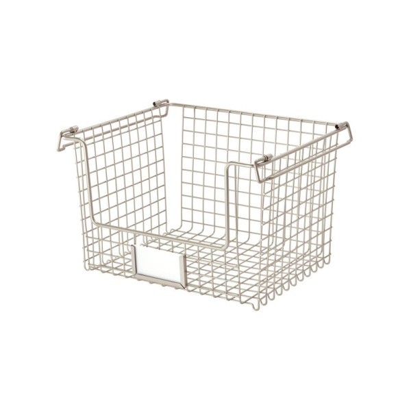 InterDesign / Корзина для хранения Classico с боковыми ручками 30.4х25.4 см стальная (100851)