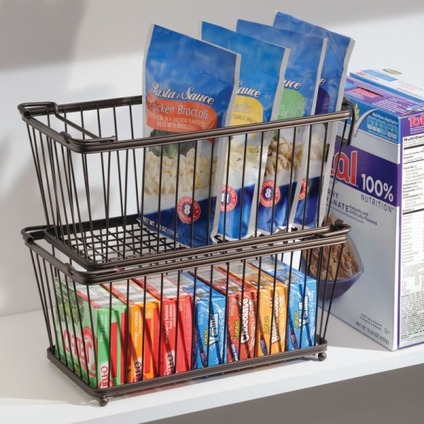 InterDesign / Корзина для хранения York Lyra с ручками 31.8х16.5х15.2 см (100904)