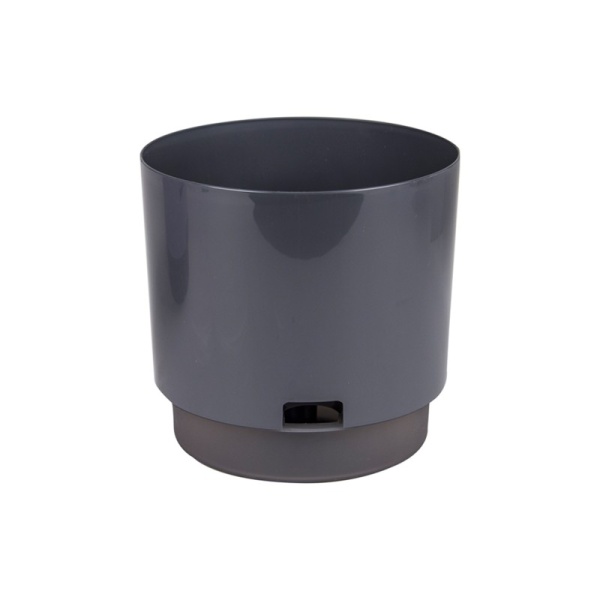 Горшок для растений WATERMATIC 4.8л 215мм темно-серый (101332) Горшок для растений WATERMATIC 4.8л 215мм темно-серый (101332)