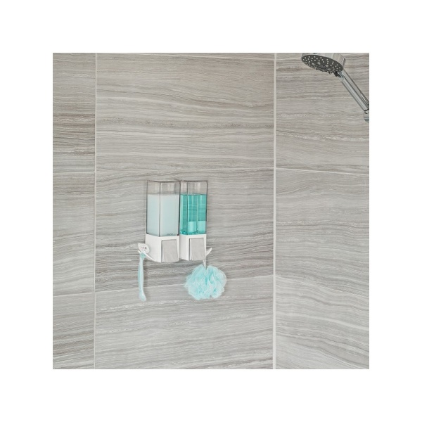 BETTER LIVING / Диспенсер для жидкого мыла, геля, шампуня, кондиционера CLEVER двухкамерный 500мл белый (100979)