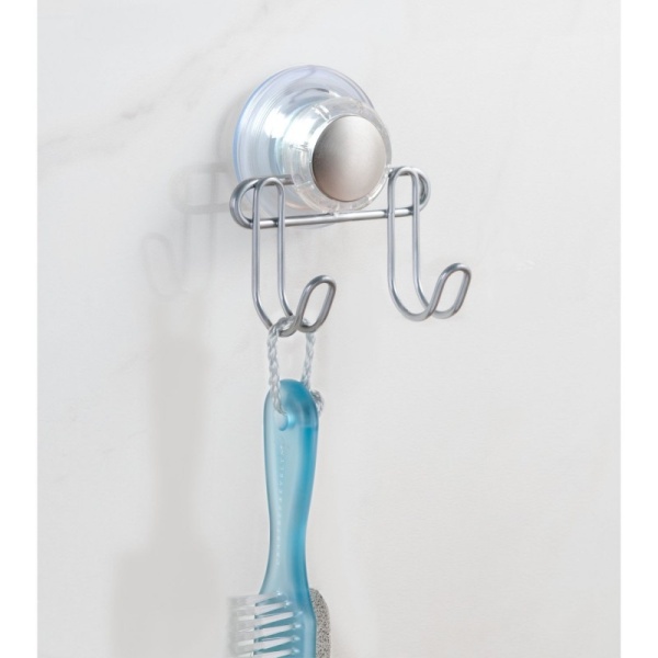 InterDesign / Двойной крючок на присоске Turn-N-Lock (100651) InterDesign / Двойной крючок на присоске Turn-N-Lock (100651)