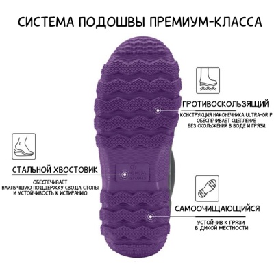 Сапоги женские фиолетовые 39