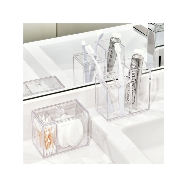 InterDesign / Органайзер для ванных принадлежностей двойной Clarity прозрачный пластик (100826)