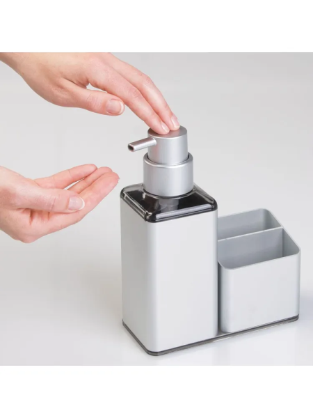 Дозатор для жидкого мыла Metro с держателем для губки 384мл (101593)