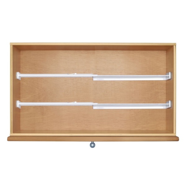 InterDesign / Набор разделителей в выдвижной ящик 2штуки 33.7-51.4см белый (101271)