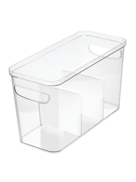 InterDesign / Контейнер CRISP универсальный с 2 разделителями и ручками 35,5х15х20см (101303)