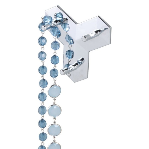 InterDesign / Крючок аффикс тройной самоклеющ. 8х2.75х8.25 см сереб. пластик (100147)