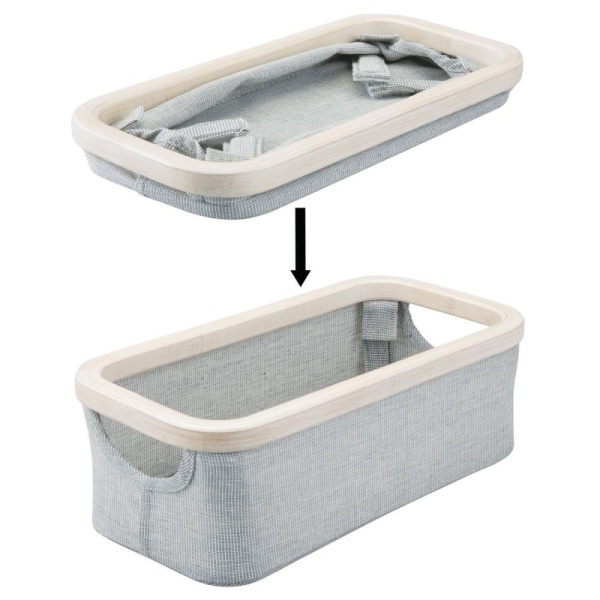 InterDesign / Текстильная корзина-органайзер Interdesign серый/беж XS (100734)