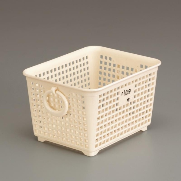 Inomata / Корзина   145*115*90мм с ручками СЛОНОВАЯ КОСТЬ (100381) Inomata / Корзина   145*115*90мм с ручками СЛОНОВАЯ КОСТЬ (100381)