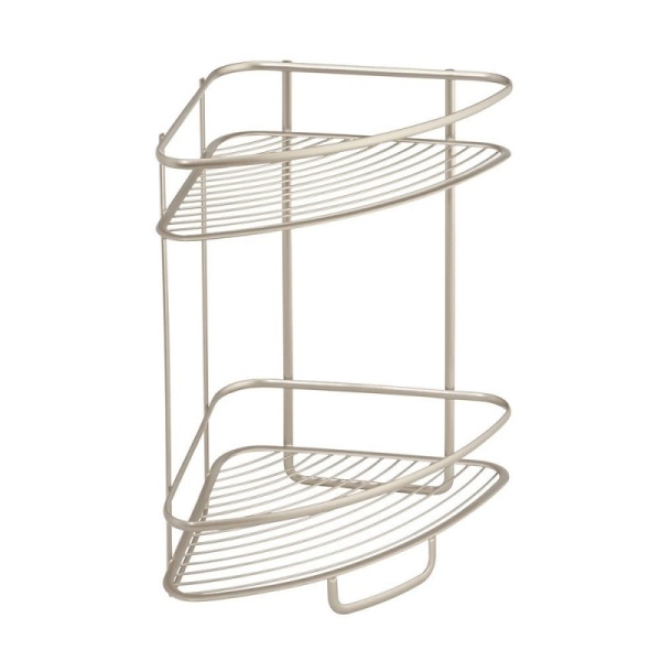 InterDesign / Угловая полка для ванной Axis Сталь (100056)