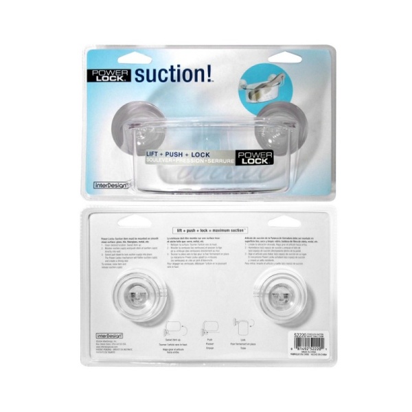 InterDesign / Корзина в ванную на присоске Power Lock малая (100052) InterDesign / Корзина в ванную на присоске Power Lock малая (100052)