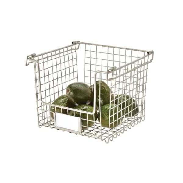 InterDesign / Корзина для хранения Classico с боковыми ручками 25.4х25.4 см стальная (100850) InterDesign / Корзина для хранения Classico с боковыми ручками 25.4х25.4 см стальная (100850)