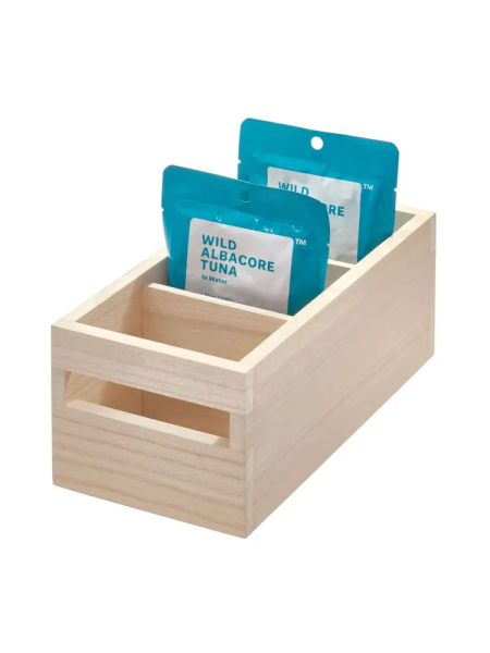 Корзина Wood с разделителями 25.4х12.7х10см дерево Павловния (101570)