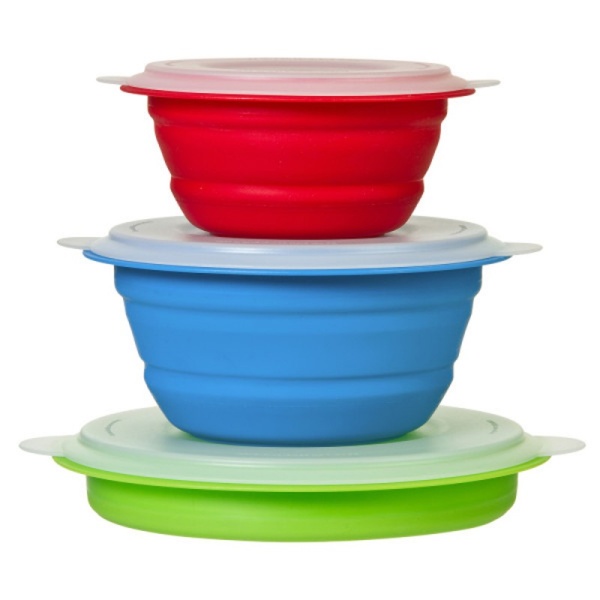 Progressive / Набор складных контейнеров с крышками Prepworks 354мл, 710мл, 1,18л (101492)