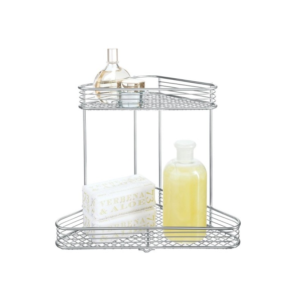 InterDesign / Полка двухъярусная угловая Vienna сталь (100824)