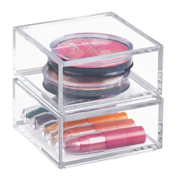 InterDesign / Органайзер Clarity с откидной крышкой 10.2х10.2х5.1см (101236)