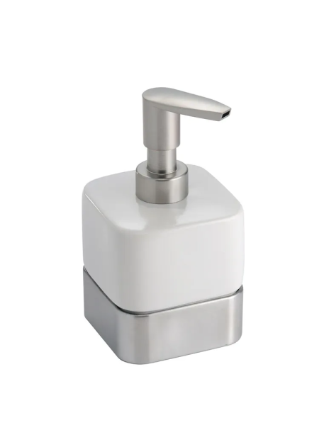 Дозатор Gia для жидкого мыла механический керамика, металл, пластик 414мл (101594)