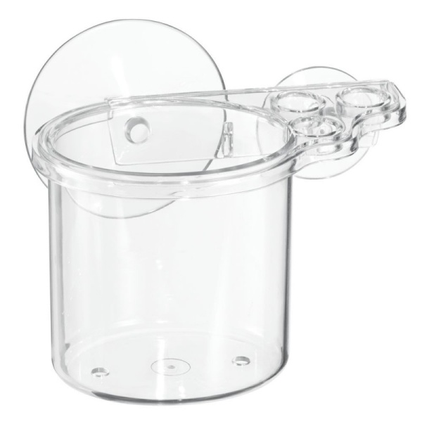 InterDesign / Стакан комбинированный для ванных принадлежностей настенный на присосках (100111)