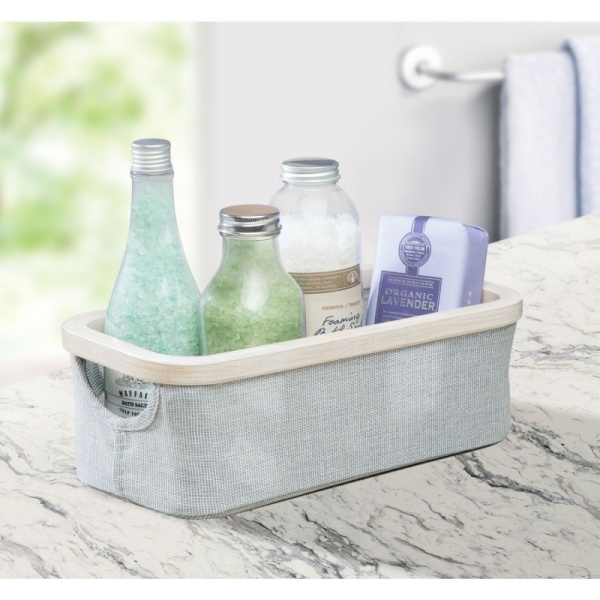 InterDesign / Текстильная корзина-органайзер Interdesign серый/беж XS (100734)