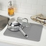 InterDesign / Силиконовый коврик для сушки посуды Серый (100701) InterDesign / Силиконовый коврик для сушки посуды Серый (100701)