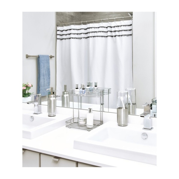 InterDesign / Полка двухъярусная прямоугольная Vienna сталь (100823)