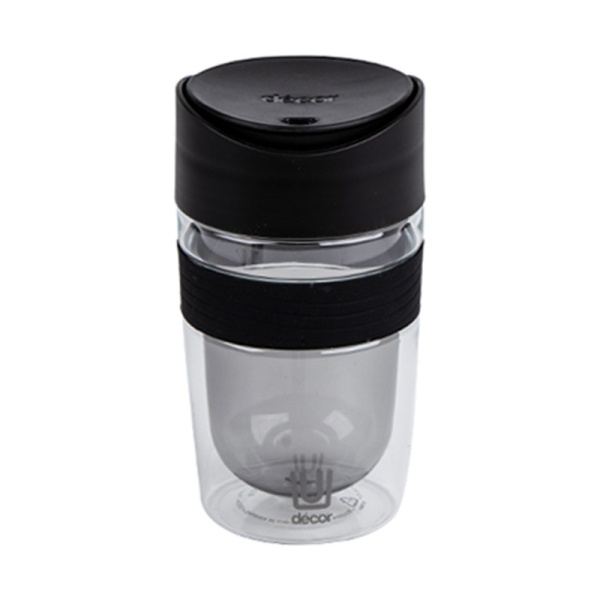DECOR / Термокружка TRAVEL CUP с двойными стенками тритан 350мл, черный (101173) DECOR / Термокружка TRAVEL CUP с двойными стенками тритан 350мл, черный (101173)