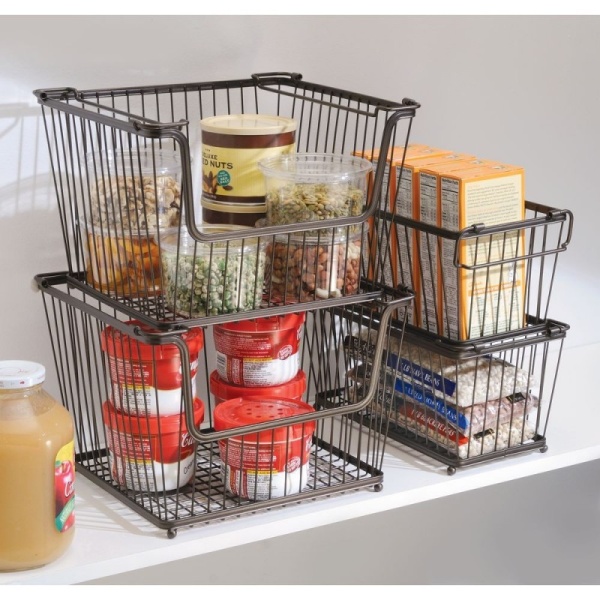 InterDesign / Большая открытая корзина для хранения York Lyra бронза (100708)