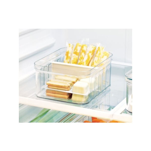 InterDesign / Контейнер для хранения Crisp глубокий с разделителем пластиковый (100845)