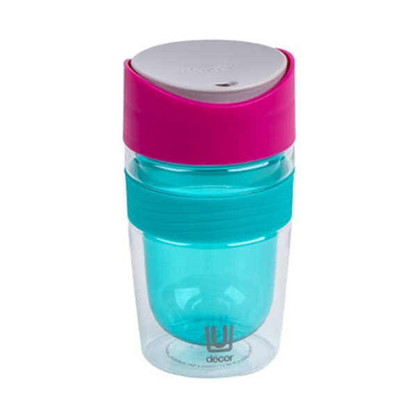 DECOR / Термокружка TRAVEL CUP с двойными стенками тритан 350мл, фуксия (101171) DECOR / Термокружка TRAVEL CUP с двойными стенками тритан 350мл, фуксия (101171)
