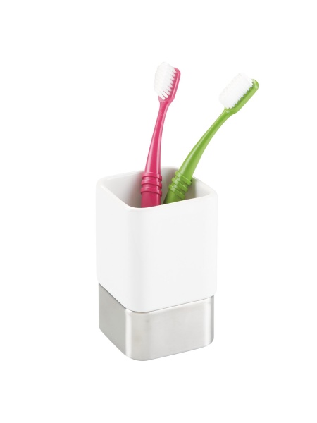 InterDesign / Стакан Gia для ванных принадлежностей керамика, металл