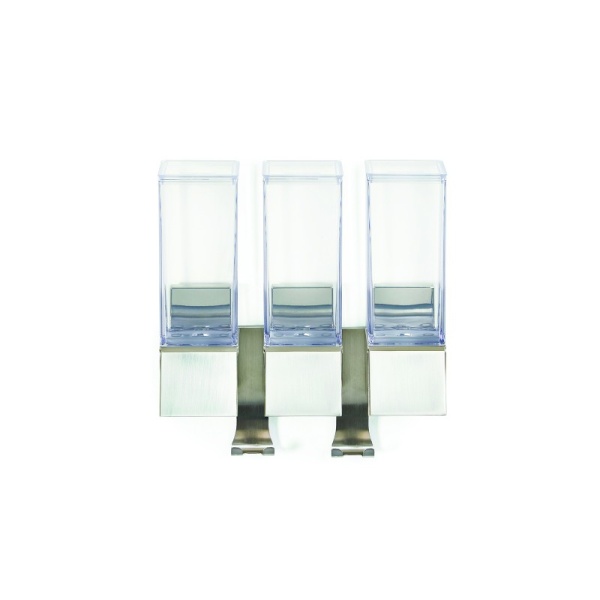 BETTER LIVING / Диспенсер для жидкого мыла, геля, шампуня, кондиционера LINEA трехкамерный 360мл прозрачный (100987) BETTER LIVING / Диспенсер для жидкого мыла, геля, шампуня, кондиционера LINEA трехкамерный 360мл прозрачный (100987)