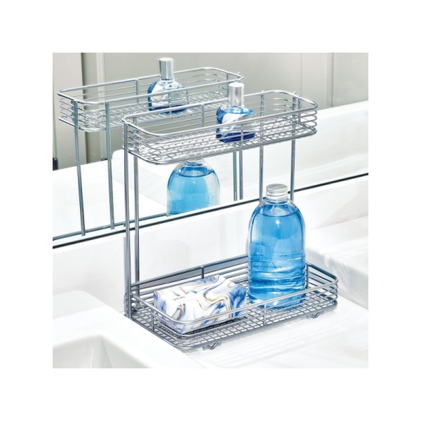 InterDesign / Полка двухъярусная прямоугольная Vienna сталь (100823)