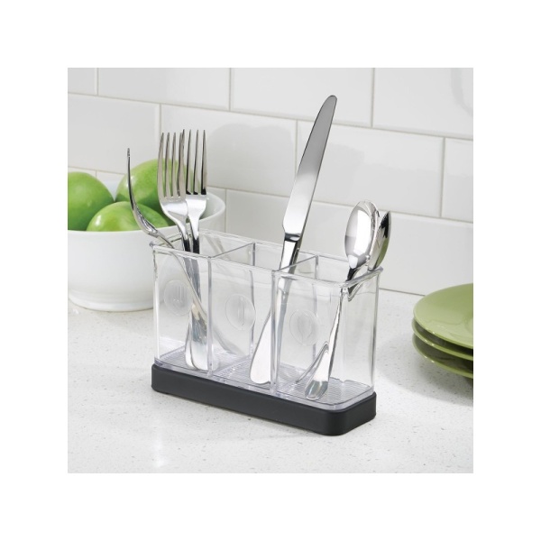 InterDesign / Держатель для столовых приборов Forma с тремя отделениями пластик/сталь (100854)