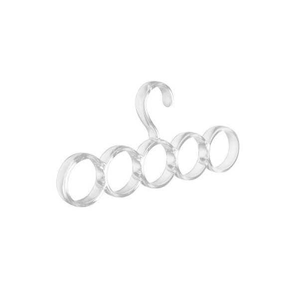 InterDesign / Вешалка для шарфов и платков 5 колец Clarity (100014)